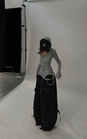 High-Waisted Wide-Leg Cargo Pants