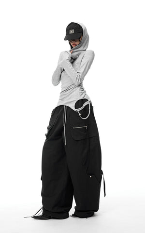 High-Waisted Wide-Leg Cargo Pants