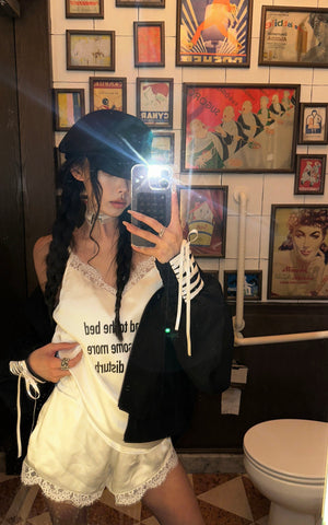 Cuffed Drawstring Sleeve Jacket