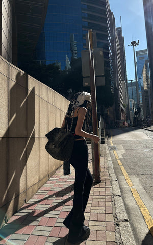 Low-Waist Flared Pants & Cropped Camisole Set