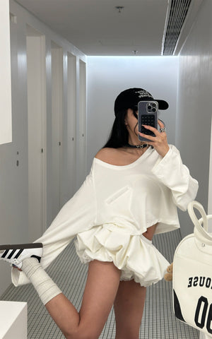A-Line Peplum Skirt Shorts