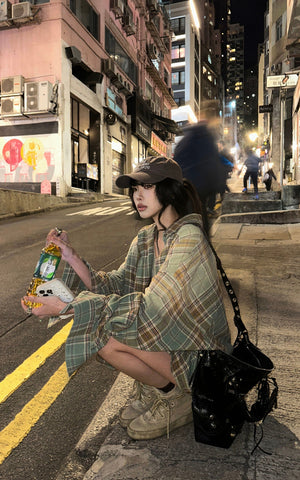 Oversized Plaid Shirt