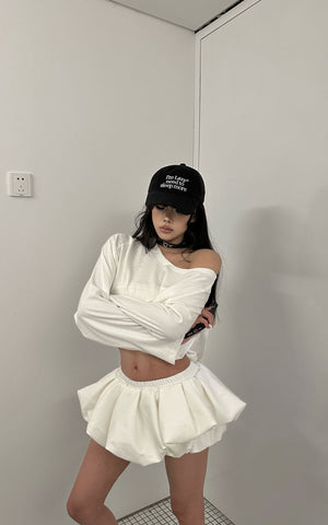 A-Line Peplum Skirt Shorts