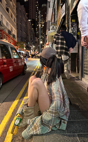 Oversized Plaid Shirt