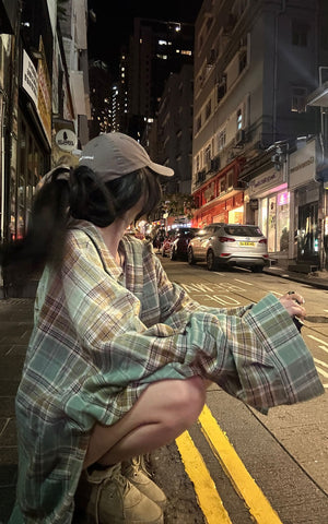 Oversized Plaid Shirt