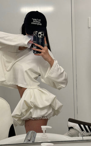A-Line Peplum Skirt Shorts