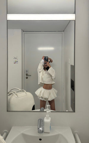 A-Line Peplum Skirt Shorts