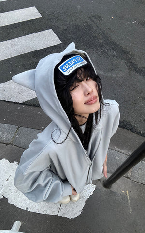 Grey-Blue Hoodie Sweatpants Set