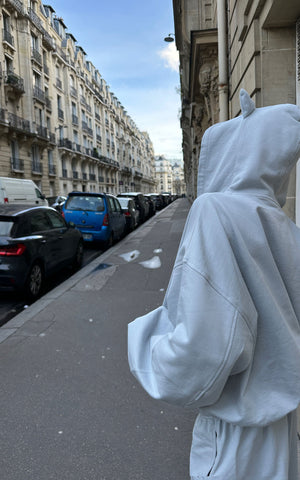 Grey-Blue Hoodie Sweatpants Set