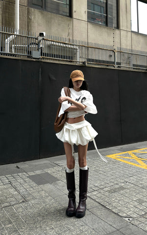 Asymmetric Layered Skirt Set