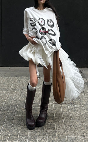 Asymmetric Layered Skirt Set