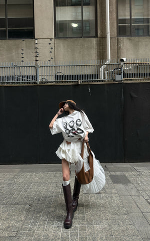 Asymmetric Layered Skirt Set