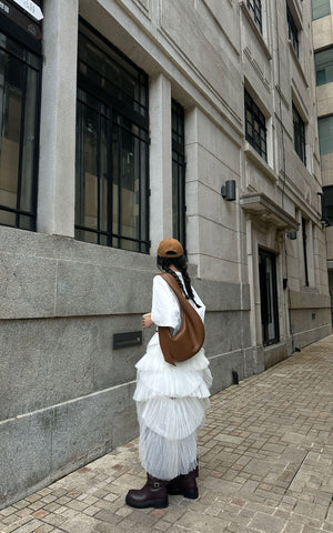 Asymmetrical Layered Tulle Skirt