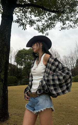 Deconstructed Plaid Shirt