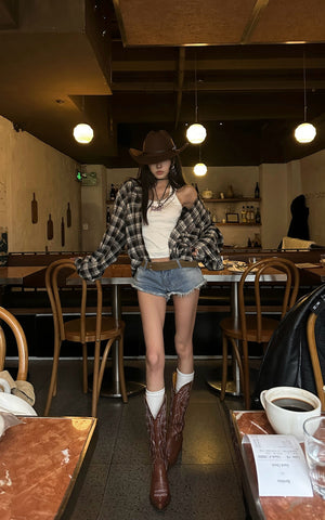 Deconstructed Plaid Shirt