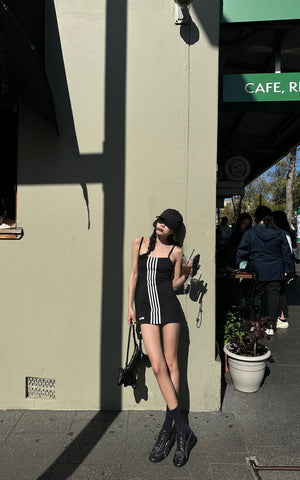 Triple Stripe Minimalist Bodycon Dress