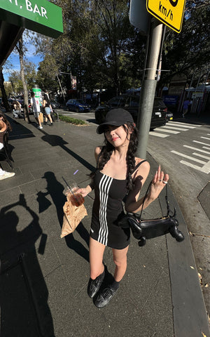 Triple Stripe Minimalist Bodycon Dress