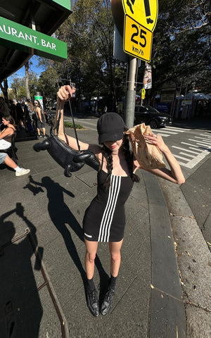 Triple Stripe Minimalist Bodycon Dress