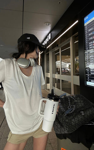 Scoop Neck Graphic Tee Slim Fit