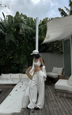 Striped Wide-Leg Pants
