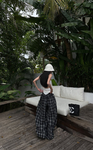 Halter Neck Layered Crop Top Set