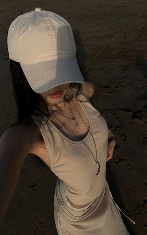 Asymmetric Drape Midi Skirt