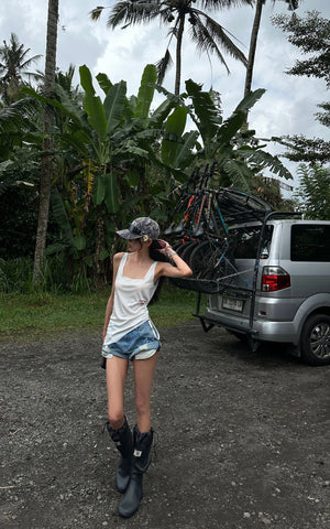 Asymmetric Strap Tank Top