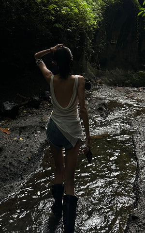 Asymmetric Strap Tank Top