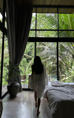 Relaxed-Fit Sheer White Shirt with Patch Pocket