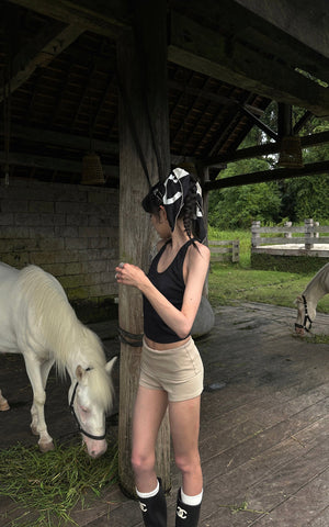 Sculpted Rib Tank Top with Harness Back Detail