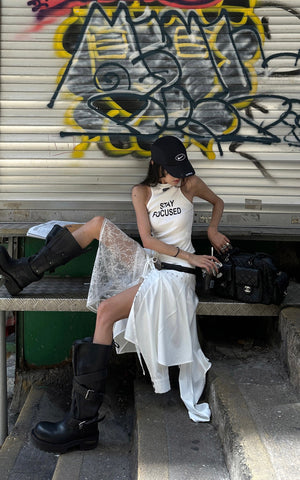 Deconstructed Layered Midi Skirt