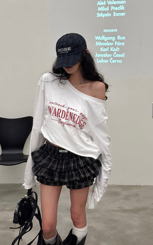 Layered Mini Skirt with Drawstring Detail