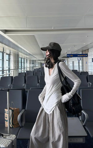 Cutout Layered Long Sleeve Tee