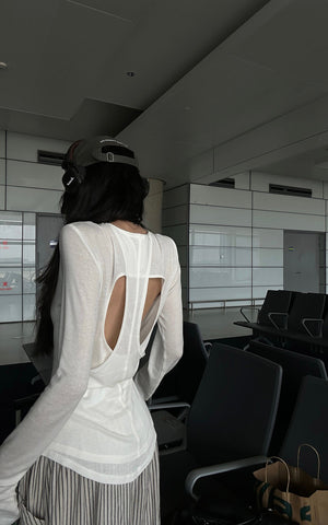 Cutout Layered Long Sleeve Tee