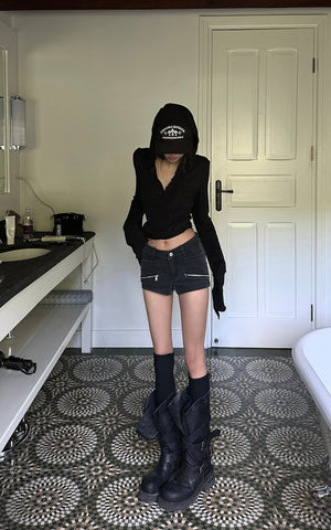 Slim Fit Hooded Long Sleeve Tee