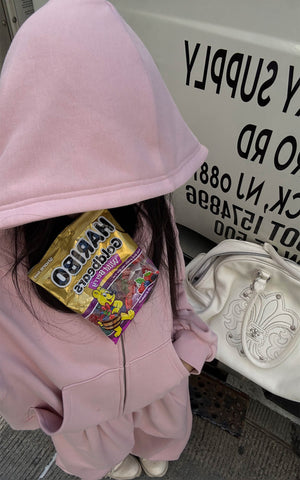 Oversized Hoodie Vest Sweatpants Set