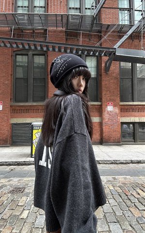 021 Knit Sweater & Graphic Beanie Set