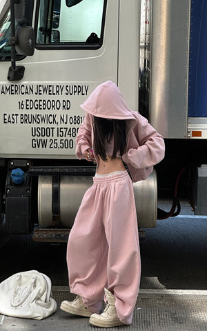 Oversized Hoodie Vest Sweatpants Set