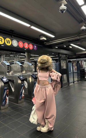 Oversized Hoodie Vest Sweatpants Set