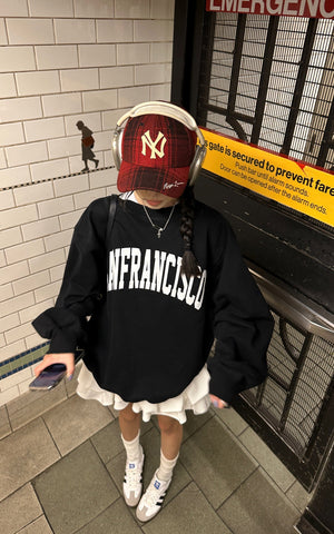Oversized San Francisco Sweatshirt Casual Streetwear Pullover