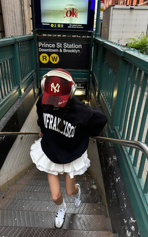 Lace Trim Layered Mini Skirt