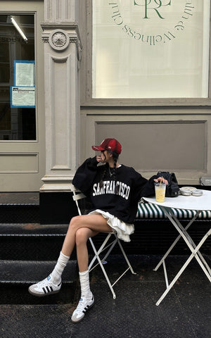 Lace Trim Layered Mini Skirt