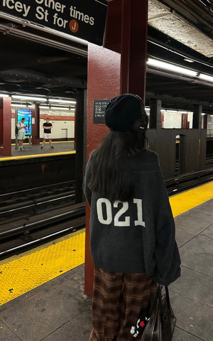 021 Knit Sweater & Graphic Beanie Set