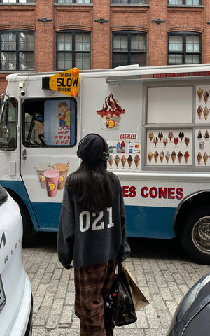 021 Knit Sweater & Graphic Beanie Set