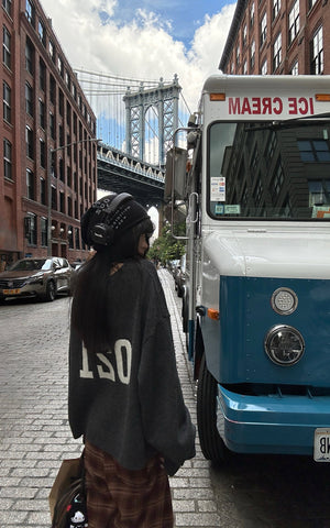 021 Knit Sweater & Graphic Beanie Set