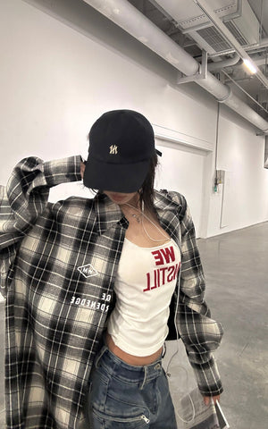 Textured Knit Tank Top with “WE INSTILLâ€?Jacquard Logo