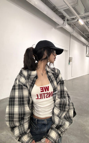 Textured Knit Tank Top with “WE INSTILLâ€?Jacquard Logo