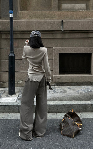 Fleece Lined Relaxed Fit Straight Sweatpants