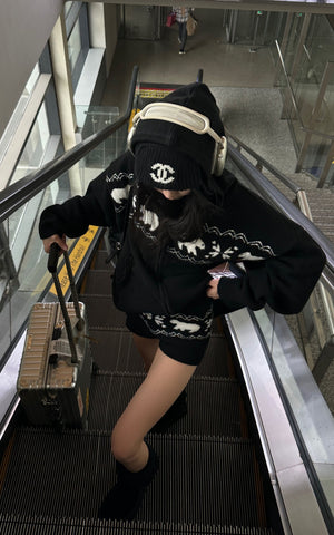 Polar Knit Hoodie & Shorts Set