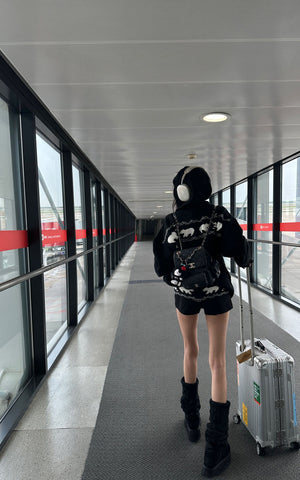 Polar Knit Hoodie & Shorts Set